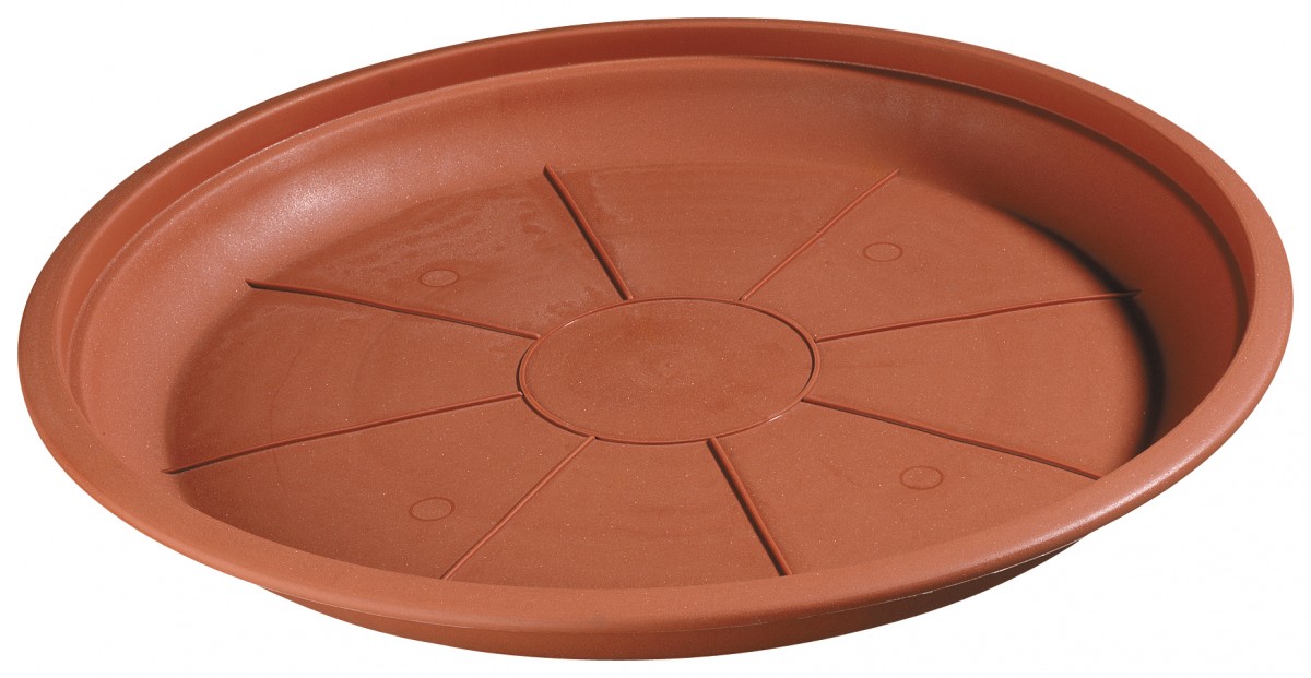 Untersetzer MONTANA / ROMANA rund aus Kunststoff terracotta